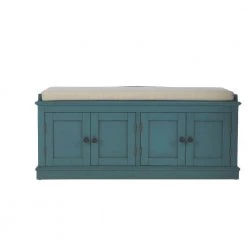 Laughlin Antique Blue Storage Bench by Home Decorators Collection