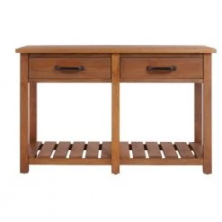 Danforth 48 in. Antique Patina Standard Rectangle Wood Console Table with Drawers by Home Decorators Collection