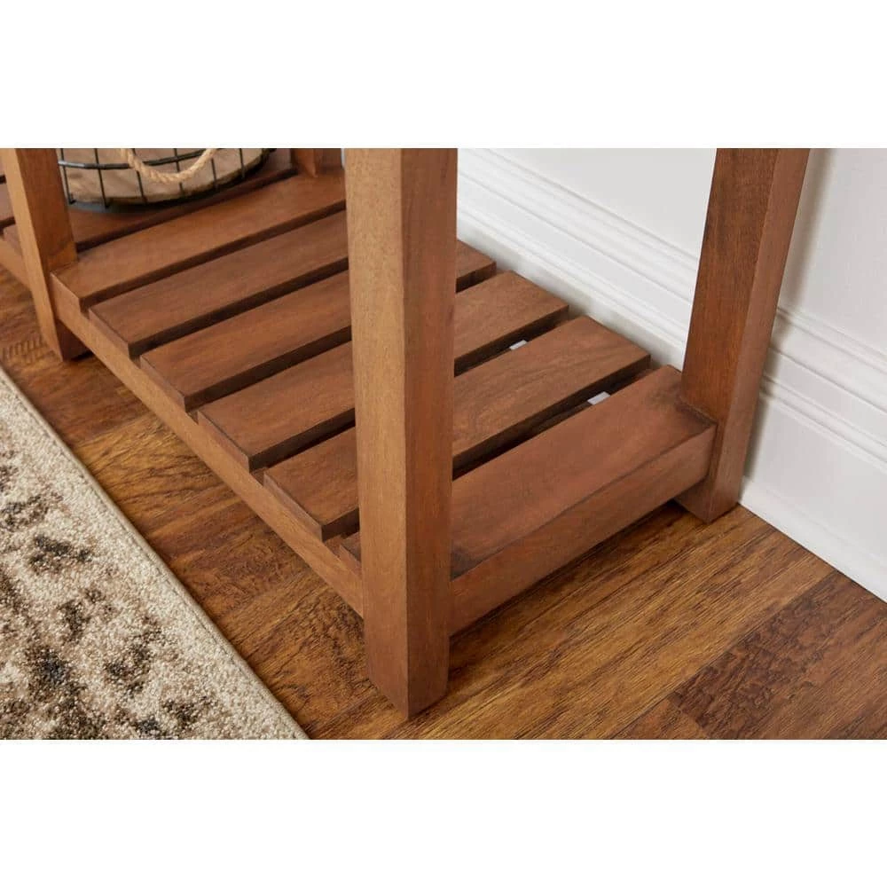 Danforth 48 in. Antique Patina Standard Rectangle Wood Console Table with Drawers by Home Decorators Collection - Image 6