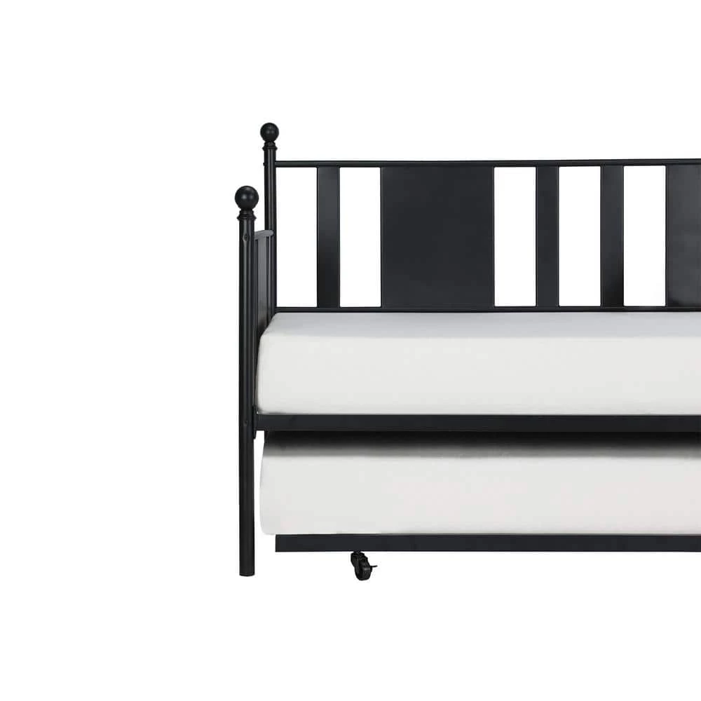 Lila Black Metal Twin Daybed with Trundle by DHP - Image 5