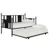 Lila Black Metal Twin Daybed with Trundle by DHP