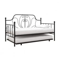 Lucy Black Metal Twin/Twin Daybed and Trundle by DHP