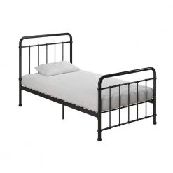 Kolin Black Metal Frame Twin Platform Bed by DHP