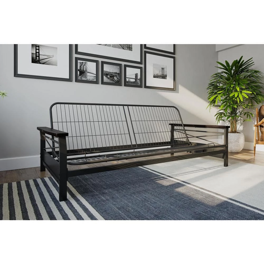 Nella Black and Espresso Futon Frame by DHP - Image 11
