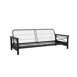 Nella Black and Espresso Futon Frame by DHP