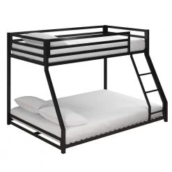Mabel Black Metal Twin Over Full Bunk Bed by DHP