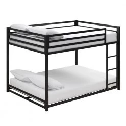 Mabel Black Metal Full Over Full Bunk Bed by DHP