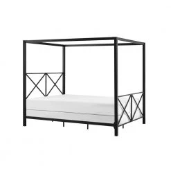 Robin Black Metal Canopy Full Size Bed by DHP