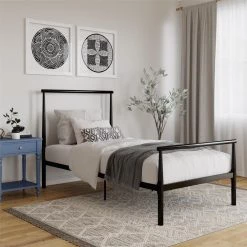 Brielle Black Metal Twin Bed by DHP