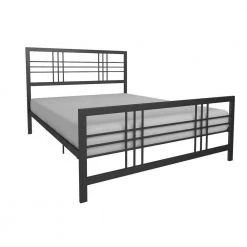 Bianca Black Metal Queen Bed by DHP