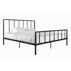 Skye Black Metal King Size Bed by DHP