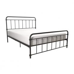 Windsor Black Queen Metal Bed by DHP