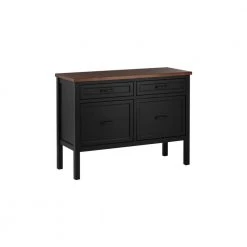 Appleton 4 Drawer Black and Walnut Wood Lateral File Console (41.5 in. W x 30.5 in. H) by Home Decorators Collection