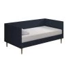 Felicia Mid Century Blue Linen Upholstered Twin Daybed by DHP