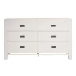 Calden Bright White 6-Drawer Dresser (36 in. H x 60 in. W x 18 in. D) by Home Decorators Collection