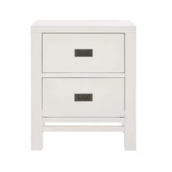 Calden Bright White 2-Drawer Nightstand (26 in. H x 22 in. W x 16 in. D) by Home Decorators Collection