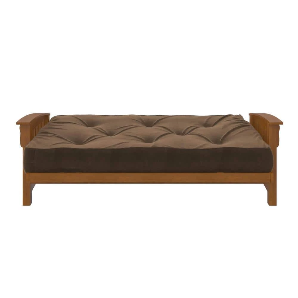 Classic 8 in. Independently Encased Coil Futon Full Size Mattress Brown with CertiPUR-US Certified Foam by DHP - Image 4