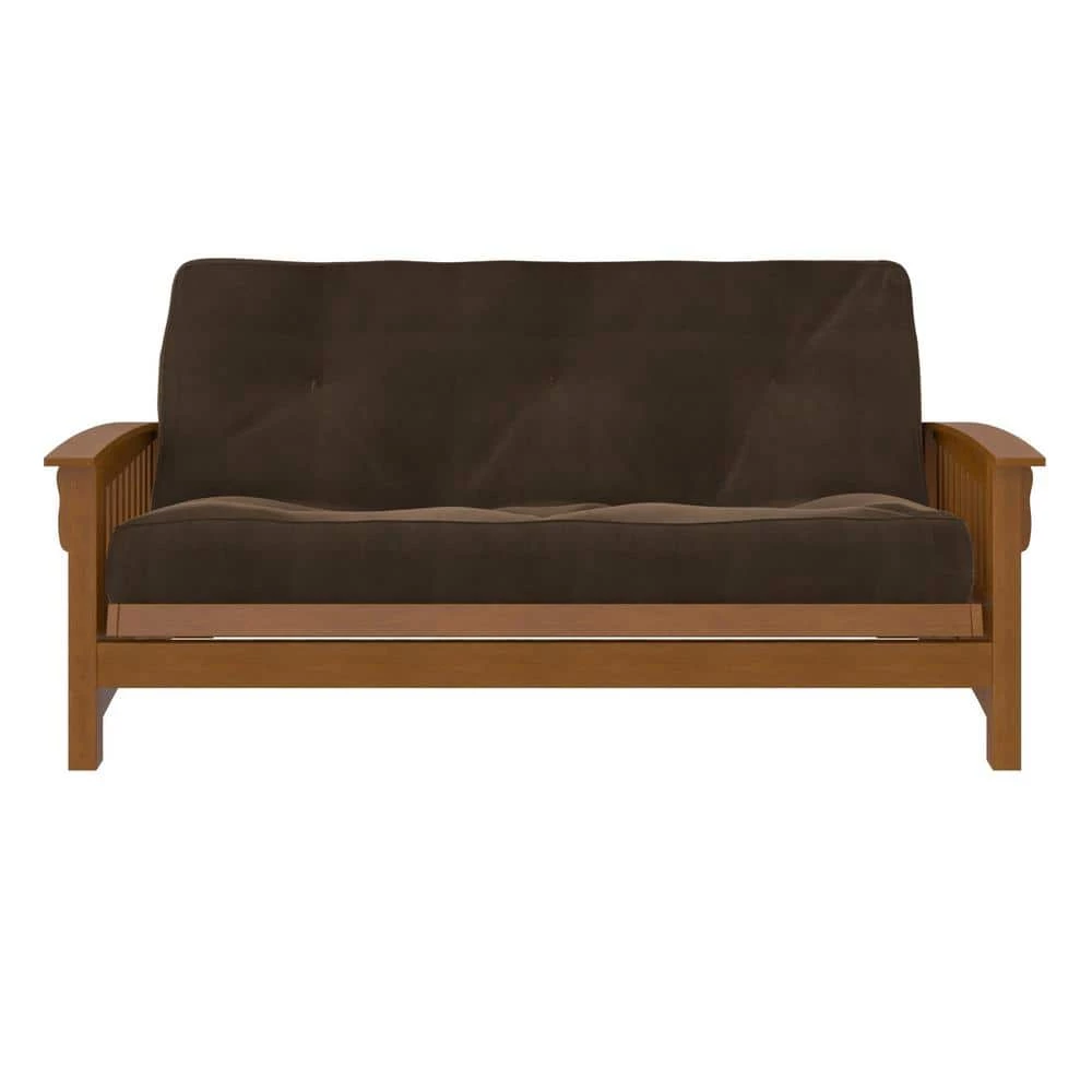 Classic 8 in. Independently Encased Coil Futon Full Size Mattress Brown with CertiPUR-US Certified Foam by DHP - Image 5