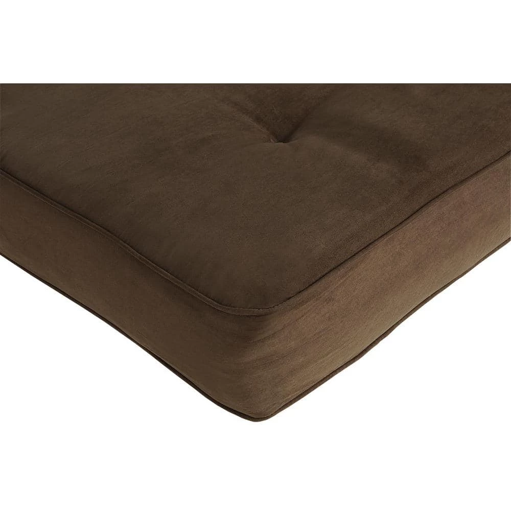 Classic 8 in. Independently Encased Coil Futon Full Size Mattress Brown with CertiPUR-US Certified Foam by DHP - Image 2