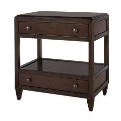 Bonterra 2-Drawer Chocolate Nightstand (32.5 in. W x 21.65 in. D x 30.25 in. H) by Home Decorators Collection