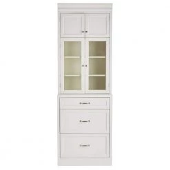 Royce 82 in. Cream White 3-Drawer Cabinet by Home Decorators Collection