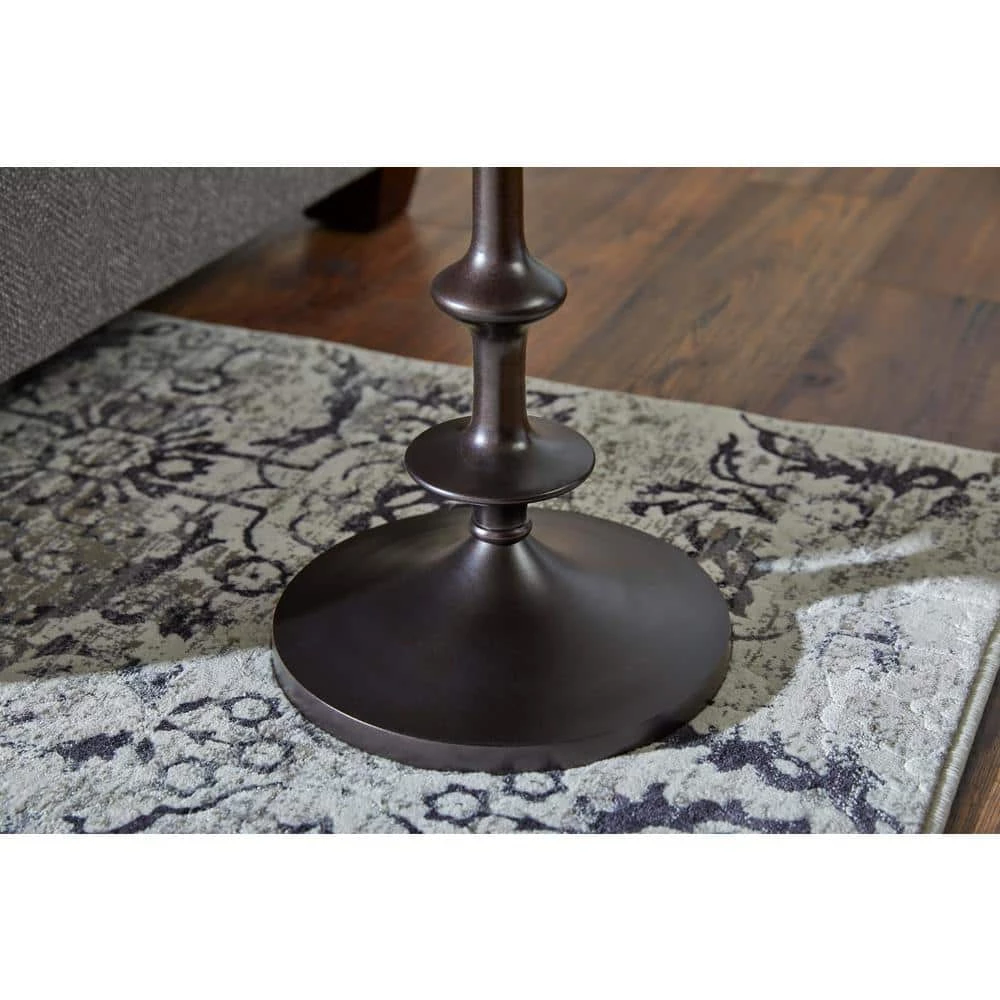Bellkirk Round Dark Bronze Metal Accent Table (14.5 in. W x 22.25 in. H) by Home Decorators Collection - Image 5