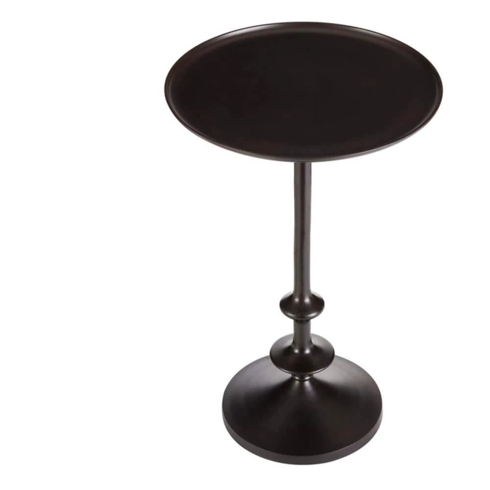 Bellkirk Round Dark Bronze Metal Accent Table (14.5 in. W x 22.25 in. H) by Home Decorators Collection - Image 8