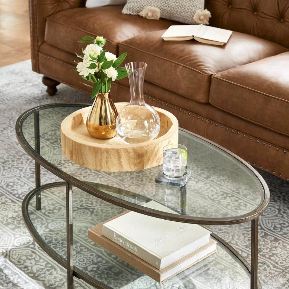 Bellkirk Round Dark Bronze Metal Accent Table (14.5 in. W x 22.25 in. H) by Home Decorators Collection - Image 14