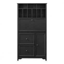 Bradstone 32 in. Dark Charcoal Secretary Desk by Home Decorators Collection