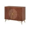 Natural Finish Wood Accent Cabinet with Inlay Design (39.40 in. W x 31.50 in. H) by Home Decorators Collection