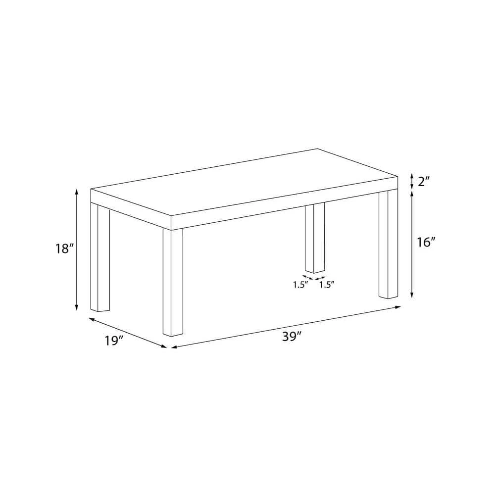 Jane 39 in. Espresso Medium Rectangle Wood Coffee Table by DHP - Image 5