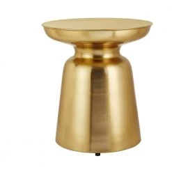 Round Gold Metal Accent Table (16.5 in. W x 17.75 in. H) by Home Decorators Collection