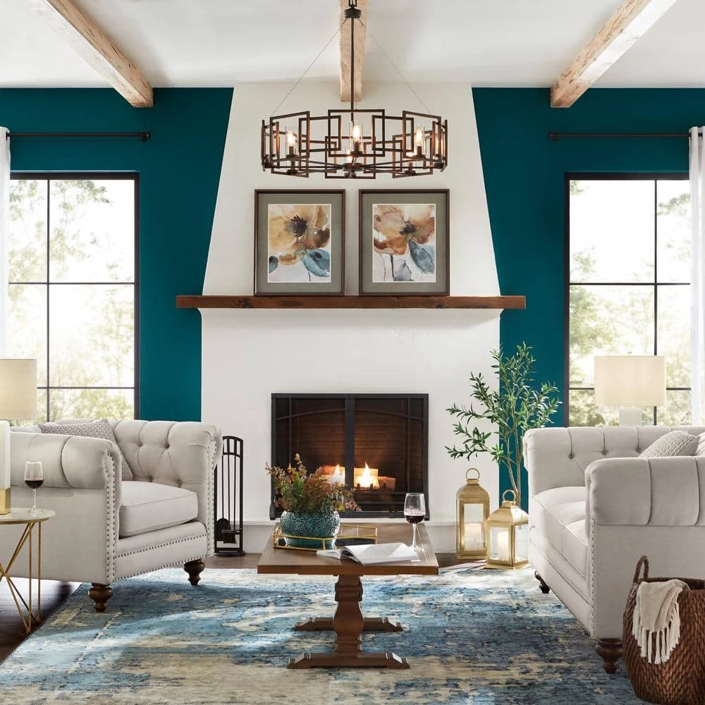 Round Accent Table With Gold Finish Wire Base And Natural Marble Top by Home Decorators Collection - Image 8