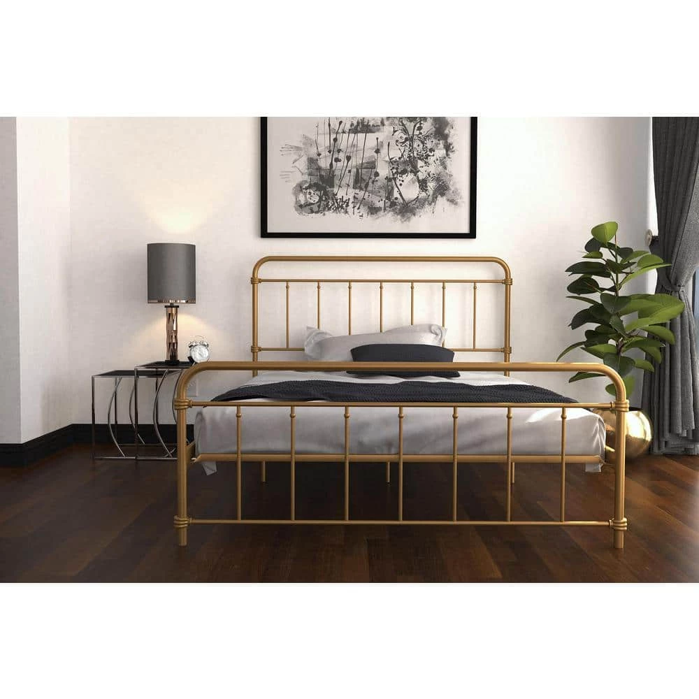 Windsor Gold Full Metal Bed by DHP - Image 11