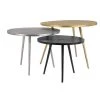 Gold, Silver and Dark Bronze Finish Metal Coffee Tables (Set of 3) (25.5 in. W x 19.25 in. H) by Home Decorators Collection