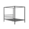 Rory Metal Canopy Grey Queen Size Bed Frame by DHP