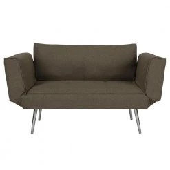 Ryana Gray Linen Upholstered Futon with Magazine Storage by DHP