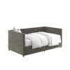 Mya Upholstered Gray Velvet Twin Size Daybed with Storage by DHP