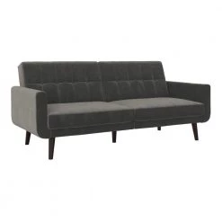 Fay Gray Velvet Upholstered Modern Futon by DHP
