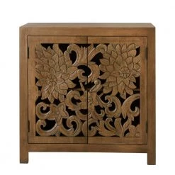 Nadia Carved Haze Accent Cabinet with Solid Wood by Home Decorators Collection