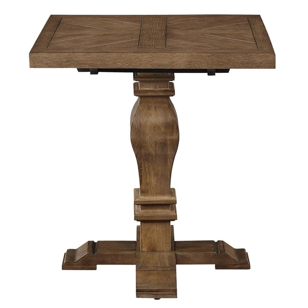 Eldridge - Pedestal End Table In Haze by Home Decorators Collection
