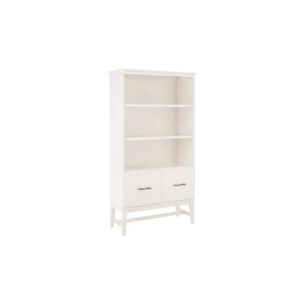 61.1 in. Ivory Wood 3-shelf Standard Bookcase with Adjustable Shelves by Home Decorators Collection - Image 6