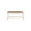 Dorsey Ivory Wood Entryway Bench with Rush Seat (37.99 in. W x 17.72 in. H) by Home Decorators Collection