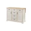 Ivory Kitchen Island with Natural Butcher Block Top by Home Decorators Collection
