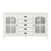 Glenwood Ivory Glass Door Buffet with Window Pane by Home Decorators Collection