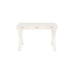 48 in. Rectangular Ivory 3 Drawer Writing Desk with Built-In Storage by Home Decorators Collection