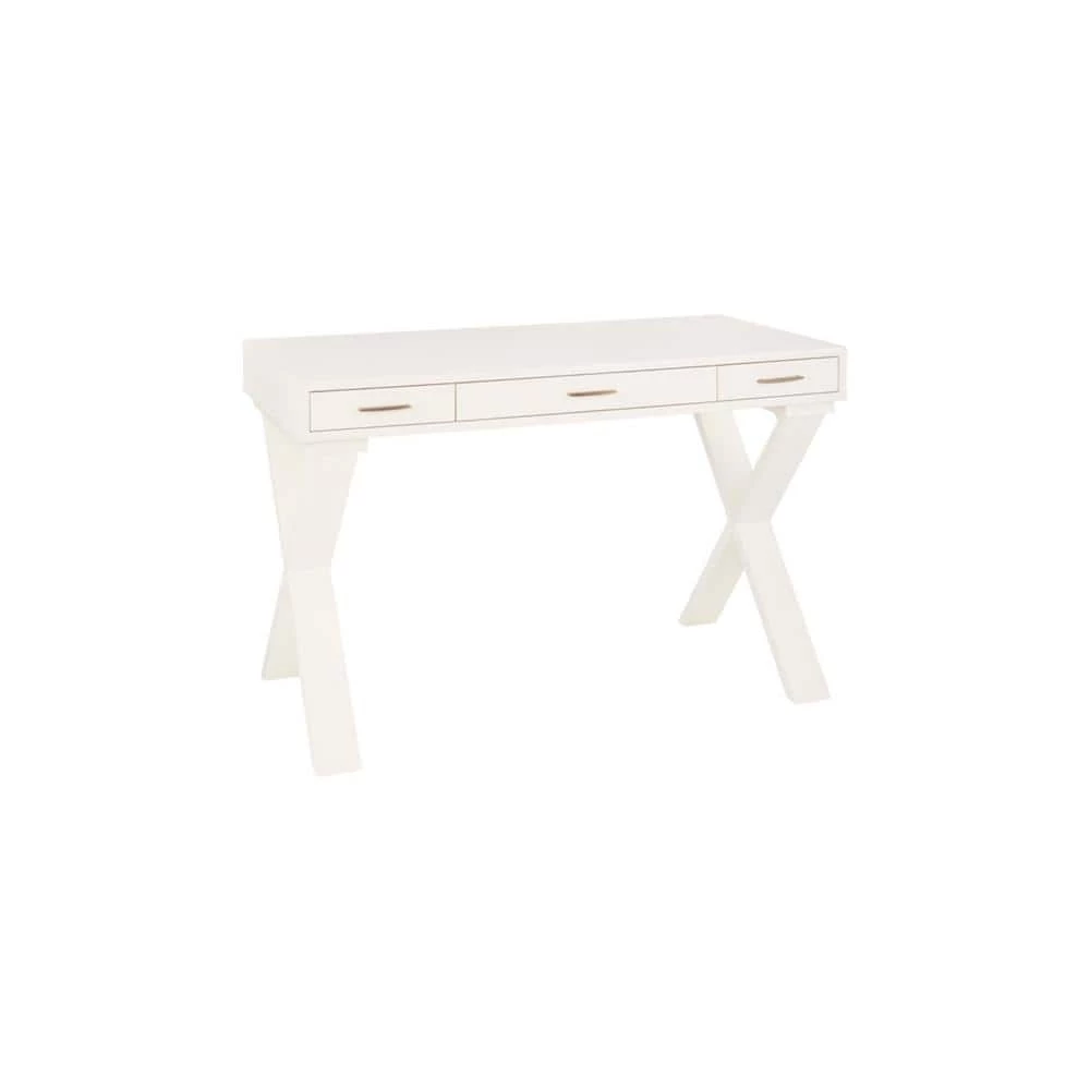 48 in. Rectangular Ivory 3 Drawer Writing Desk with Built-In Storage by Home Decorators Collection - Image 6