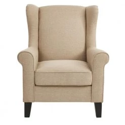 Larkyn Khaki Upholstered Accent Chair by Home Decorators Collection