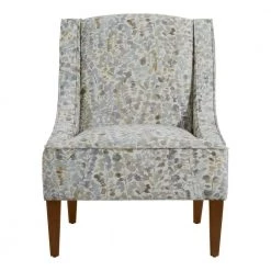 Leabury Classic Swoop Upholstered Accent Chair in Leaf Print (28" W) by Home Decorators Collection