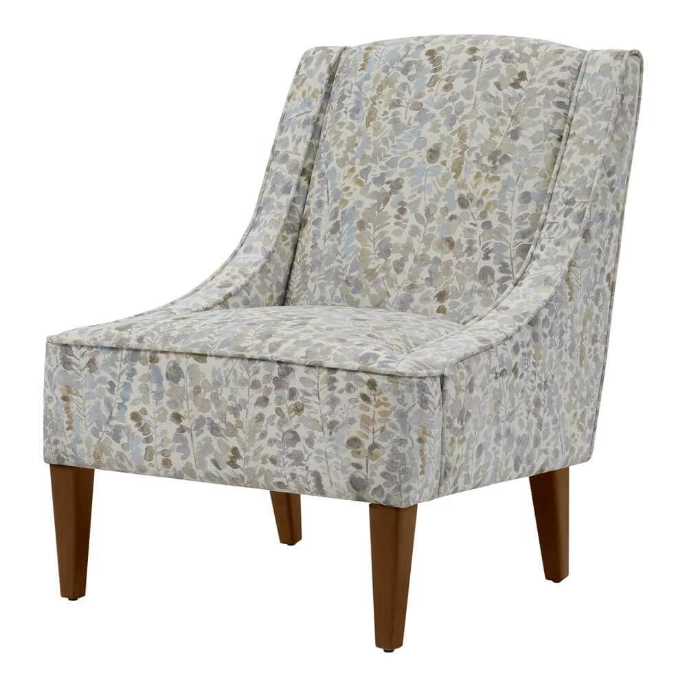Leabury Classic Swoop Upholstered Accent Chair in Leaf Print (28" W) by Home Decorators Collection - Image 2